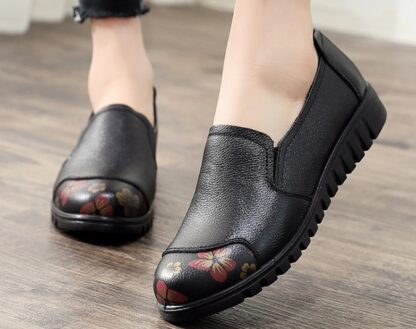 Casual Slip-On Genuine Leather Loafers Flat Women's Shoes