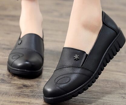 Casual Slip-On Genuine Leather Loafers Flat Women's Shoes
