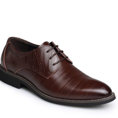 Genuine Leather Lace-Up Business Oxfords Dress Men Brogues Shoes
