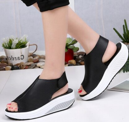 Summer Leisure High Heels Women Peep Toe Wedges Platform Sandals Shoes