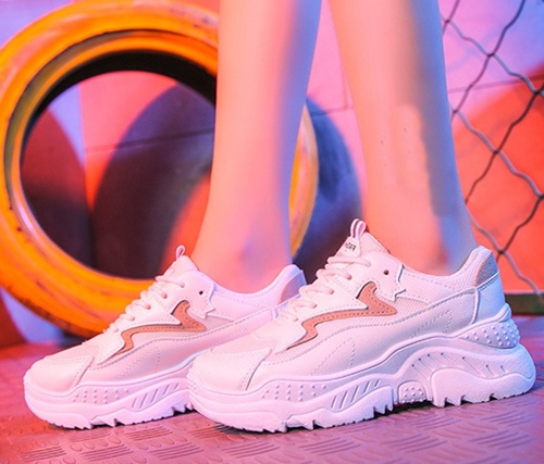 White Platform Mesh Sneakers For Women | cheapsalemarket.com