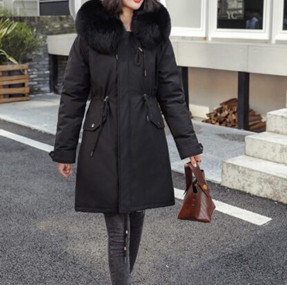 Warm Parkas Thick Fur Women Long Jacket Coat | cheapsalemarket.com