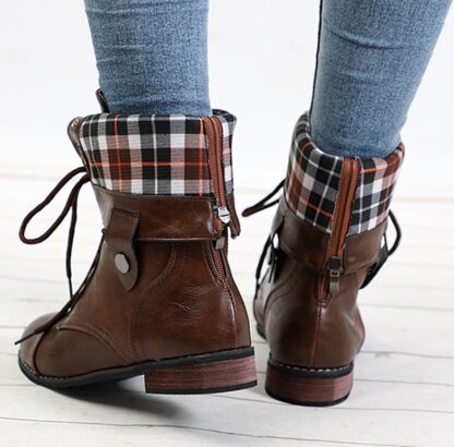 Warm Winter Waterproof Retro Mid-Calf Martin Women Boots