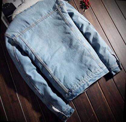 Winter Warm Jeans Denim Fur Fleece Men Jacket