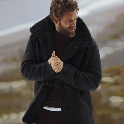 Winter Warm Padded Fleece Fur Men's Coat Jacket