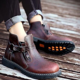 Casual Fashion Spring Autumn Genuine Leather Men's Boots