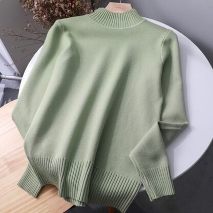 Fashion Cotton Turtleneck Elegant Women Jumper Pullover Sweater