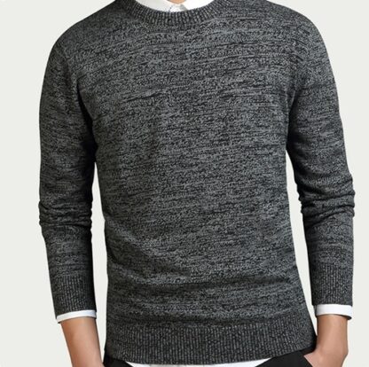 Fashion Elegant Cotton O-Neck Men Pullover Sweater