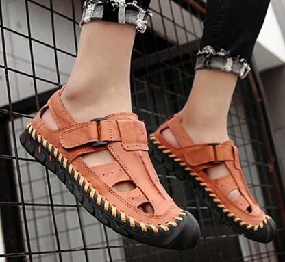 Genuine Leather Leisure Casual Beach Streetwear Mens Sandals Shoes