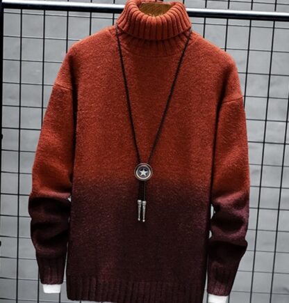 Warm Winter Fashion Elegant Turtleneck Cashmere Men's Sweater