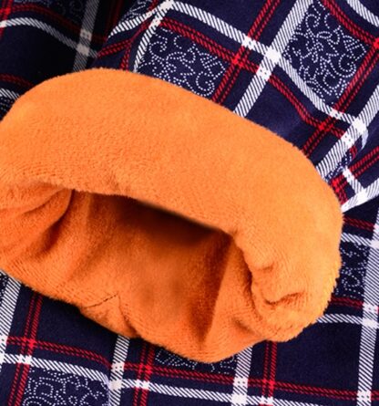 Winter Warm Plaid Cotton Plush Thickening Mens Shirts