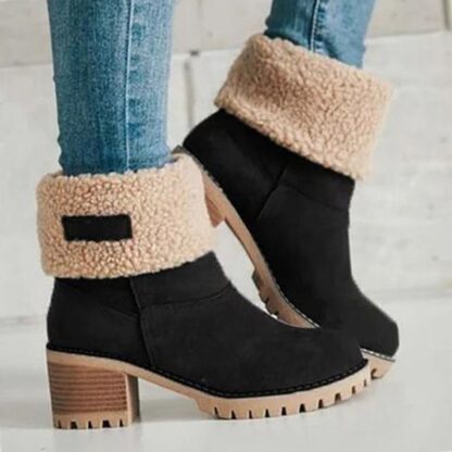 Winter Warm Flock Plush Fur Women Ankle Boots