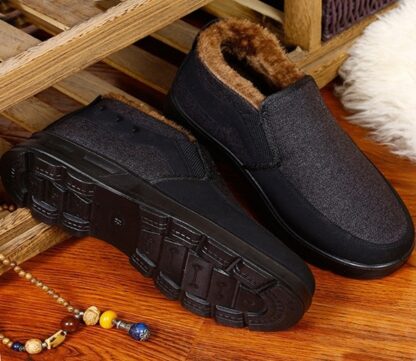 Casual Winter Warm Fur Plush Men's Boots Shoes