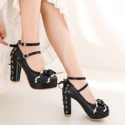 Elegant Bow High Heel Sweet Cute Party Women Shoes