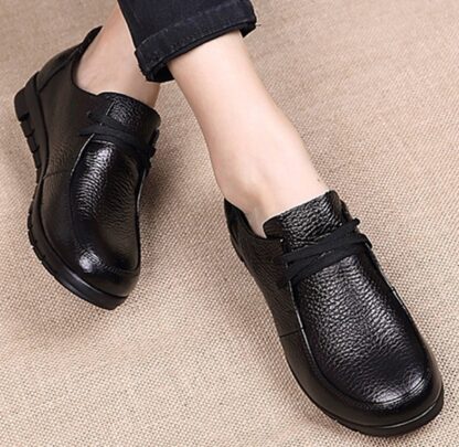 Genuine Leather Casual Loafers Womens Flat Shoes