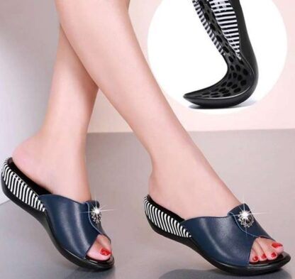 Genuine Leather Flip Flops Women Slippers