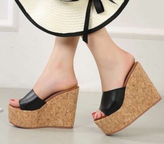 Summer High Heels Wedges Platform Women Slippers Sandals ...