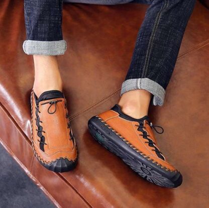 Breathable Casual Genuine Leather Men's Loafers Shoes