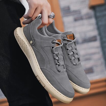 Breathable Flock Suede Mens Sneakers Shoes