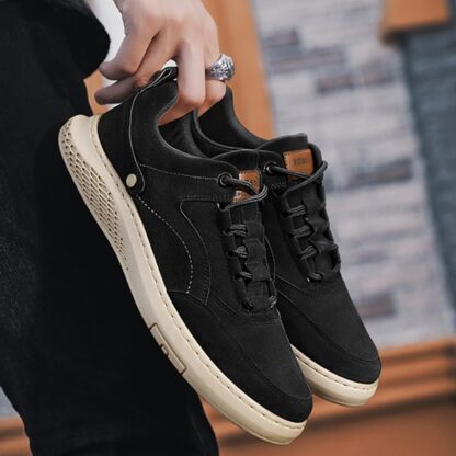 Breathable Flock Suede Mens Sneakers Shoes