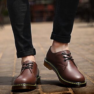 Casual Lace-Up Genuine Leather Oxford Mens Shoes