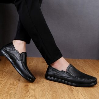 Genuine Leather Breathable Elegant Men Dress Moccasins Shoes