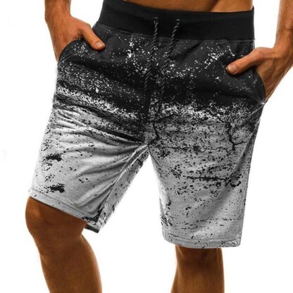 Casual Summer Knee Length Fitness Cargo Gym Print Men Shorts