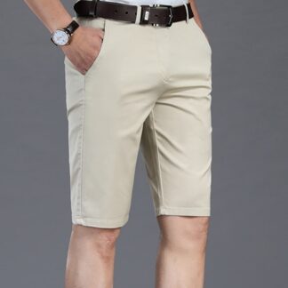 Summer Business Fashion Elegant Formal Thin Short Men Pants