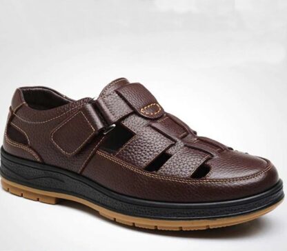 Breathable Comfortable Soft Rome Genuine Leather Men Sandals Shoes