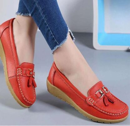 Breathable Genuine Leather Women Moccasins Flat Shoes