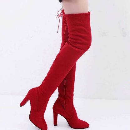 Spring Elegant Pointed Toe Above Over Knee Women Boots