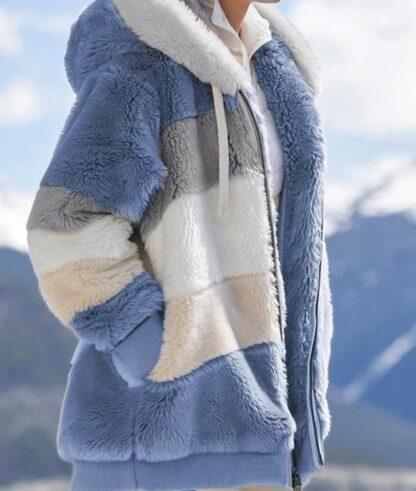 Casual Warm Thick Fleece Faux Fur Women Jacket Coat