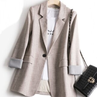 Elegant Cotton Formal Womens Blazer Suits