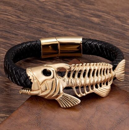 Luxury Charm Genuine Leather Punk Men Bracelet