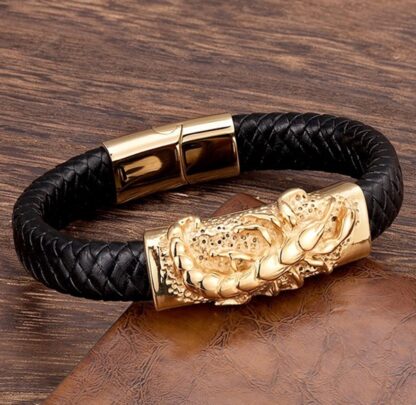 Luxury Charm Genuine Leather Punk Men Bracelet