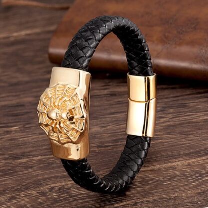 Luxury Charm Genuine Leather Punk Men Bracelet