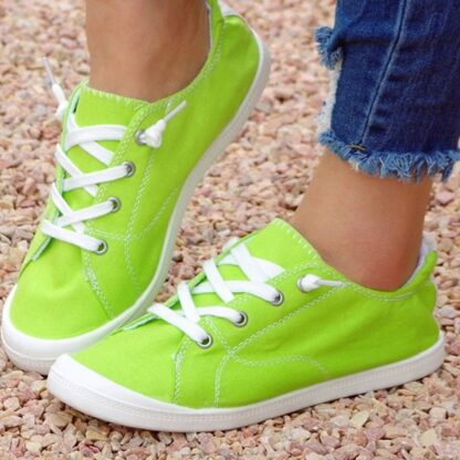 Casual Canvas Lightweight Womens Sneakers Flat Shoes