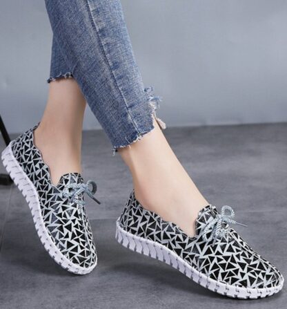 Summer Breathable Lace-up Leisure Women Loafers Flats Shoes