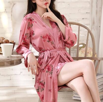 Floral Womens Kimono Sleepwear Nightwear Pajamas