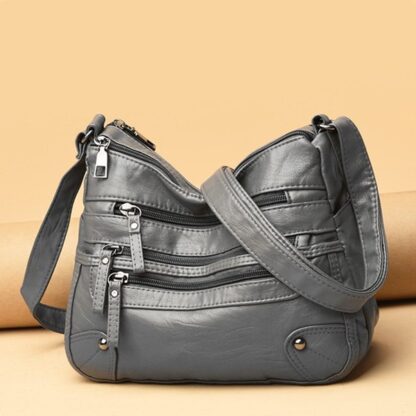 Multi-Layer Elegant Soft Leather Womens Shoulder Bags