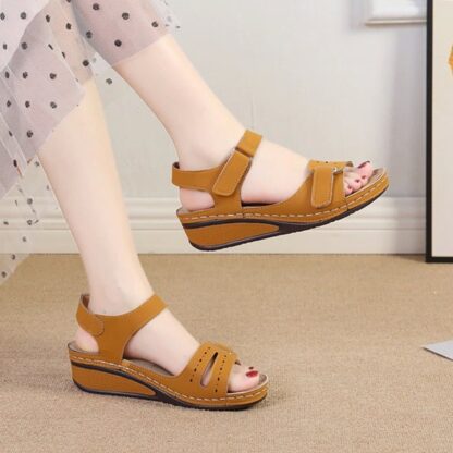 Summer Leisure Wedges Ankle-Wrap Womens Sandals