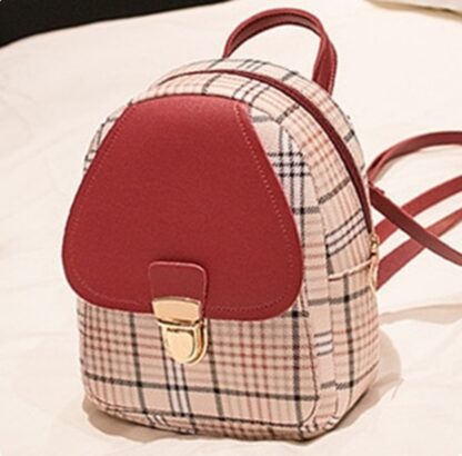 Plaid Fashion Teenage Girl Mini Backpack