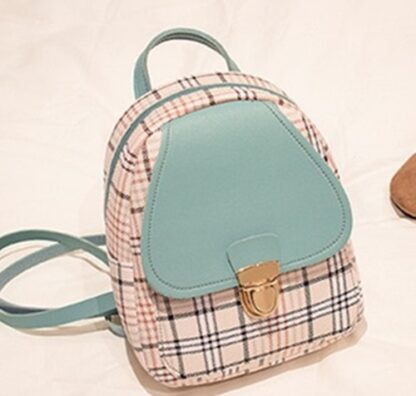 Plaid Fashion Teenage Girl Mini Backpack