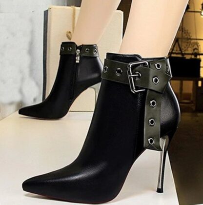 Elegant Party High Heel Womens Belt Ankle Boots