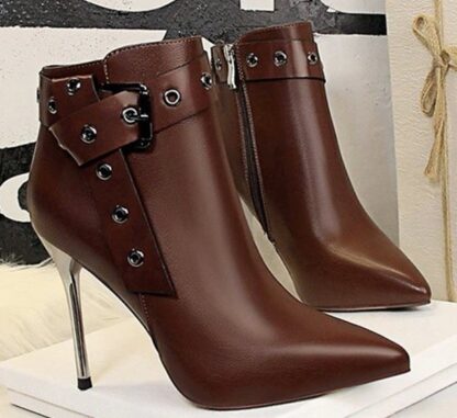 Elegant Party High Heel Womens Belt Ankle Boots
