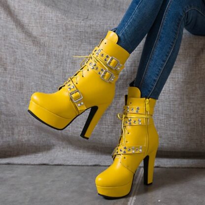 High Heel Platform Party Punk Womens Boots Shoes