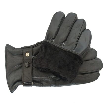 Winter Warm Fleece Genuine Leather Men's Gloves
