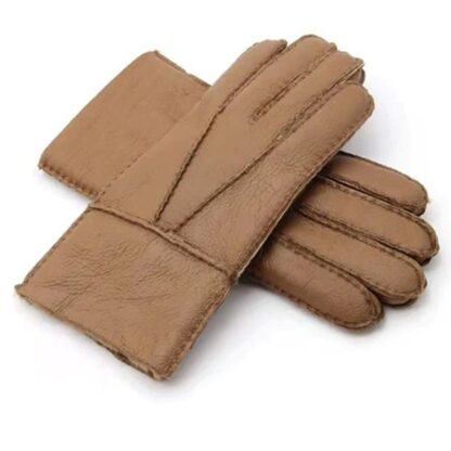 Winter Warm Genuine Leather Fur Mens Gloves
