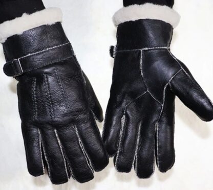 Winter Warm Genuine Leather Mens Gloves