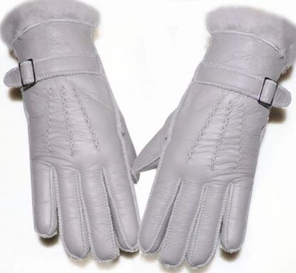 Winter Warm Genuine Leather Womens Gloves